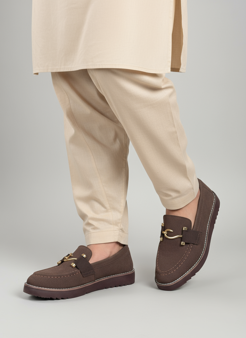 Mans Sweat lather Shoes Brown