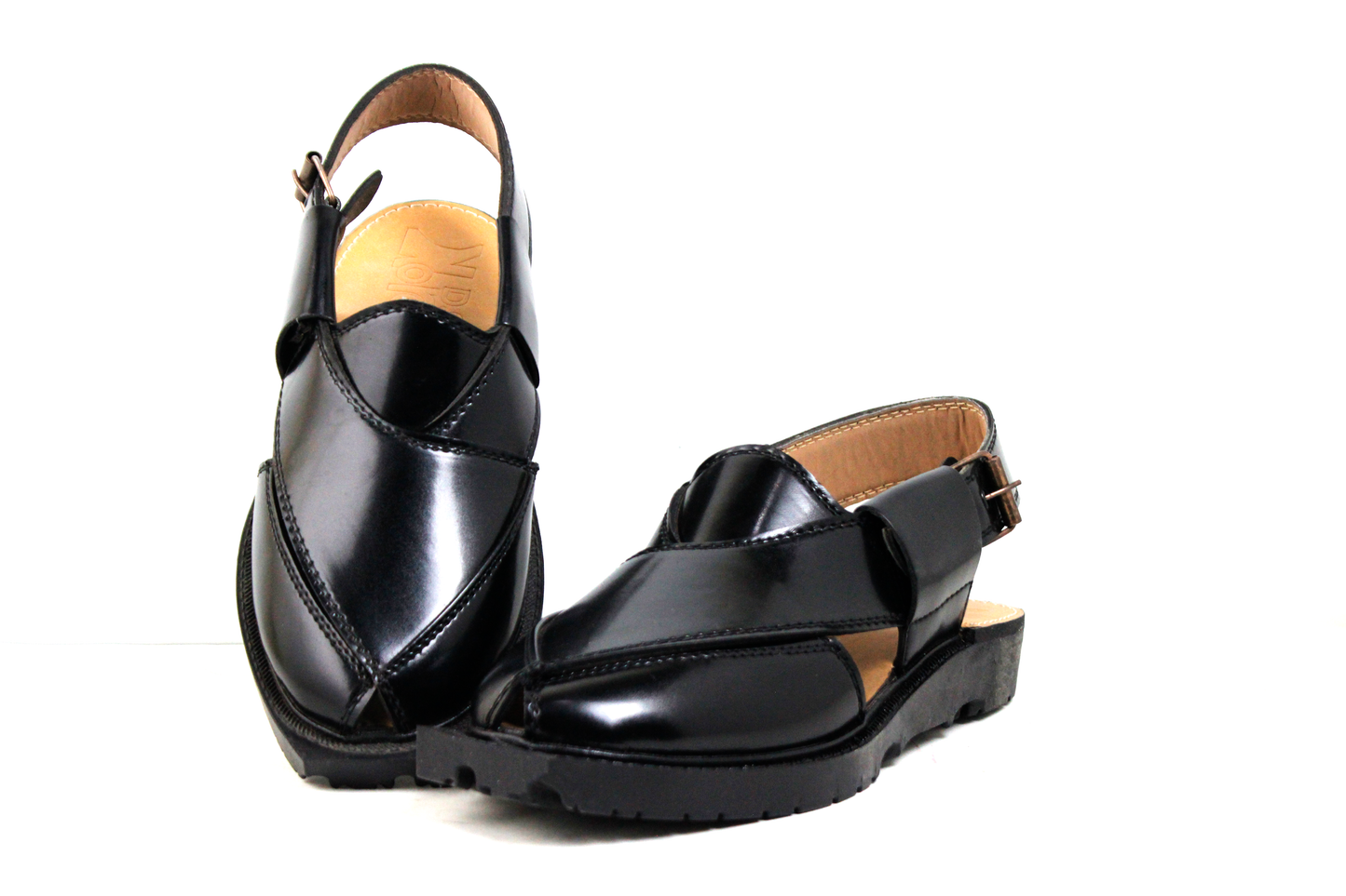 Hand made peshawari Chappal Black